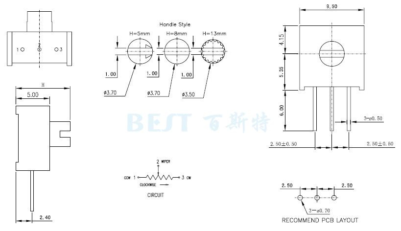 JML精密電位器3386W JML精密電位器3386W